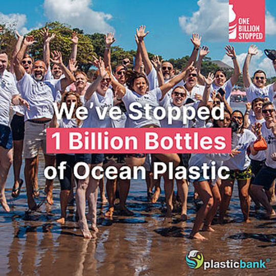 One billion of plastic bottles saved from entering the ocean